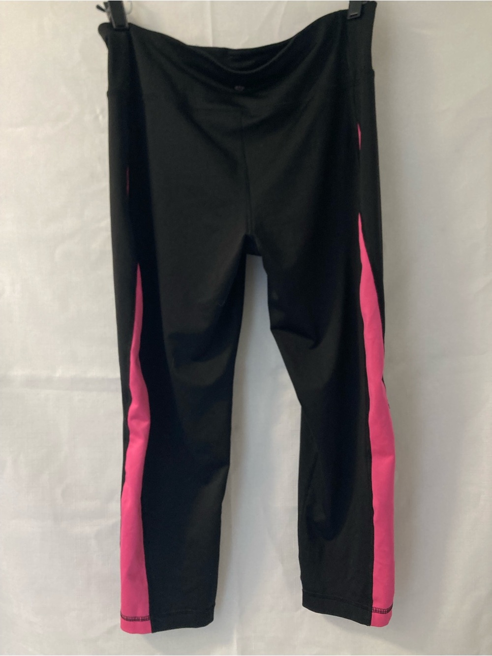 Velocity Black Pink Colorblock Athletic Leggings Workout Pants M